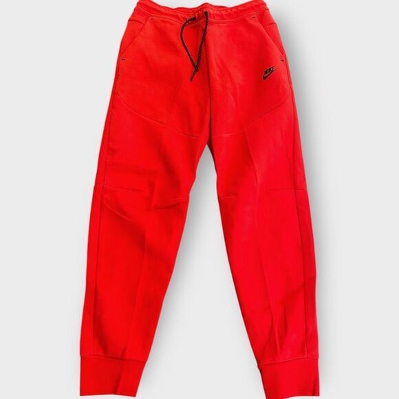Nike Sportswear Tech Fleece University Red Jogger Pants Mens size M CU4495-657 - Picture 2 of 9